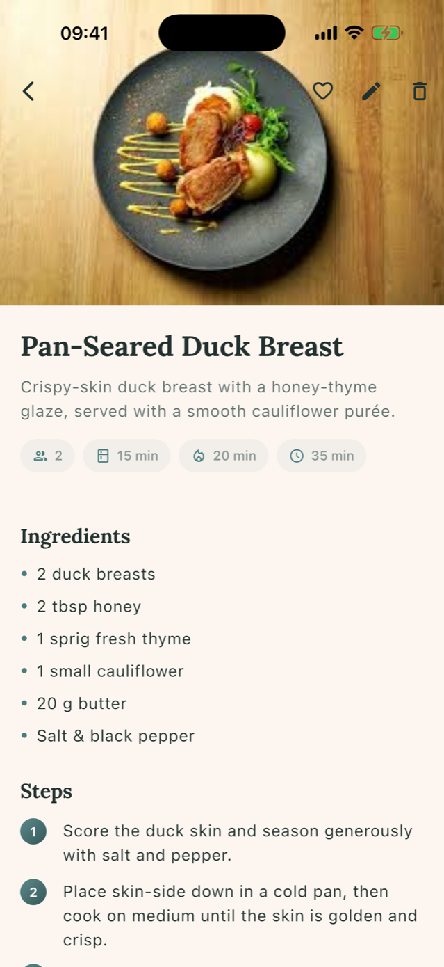 MyFoodBook screenshot