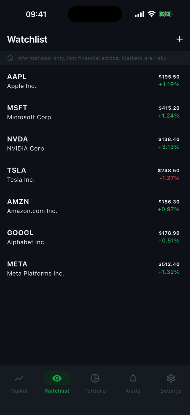 StockWatch screenshot