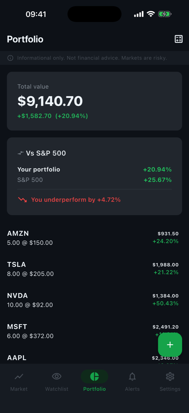 StockWatch screenshot